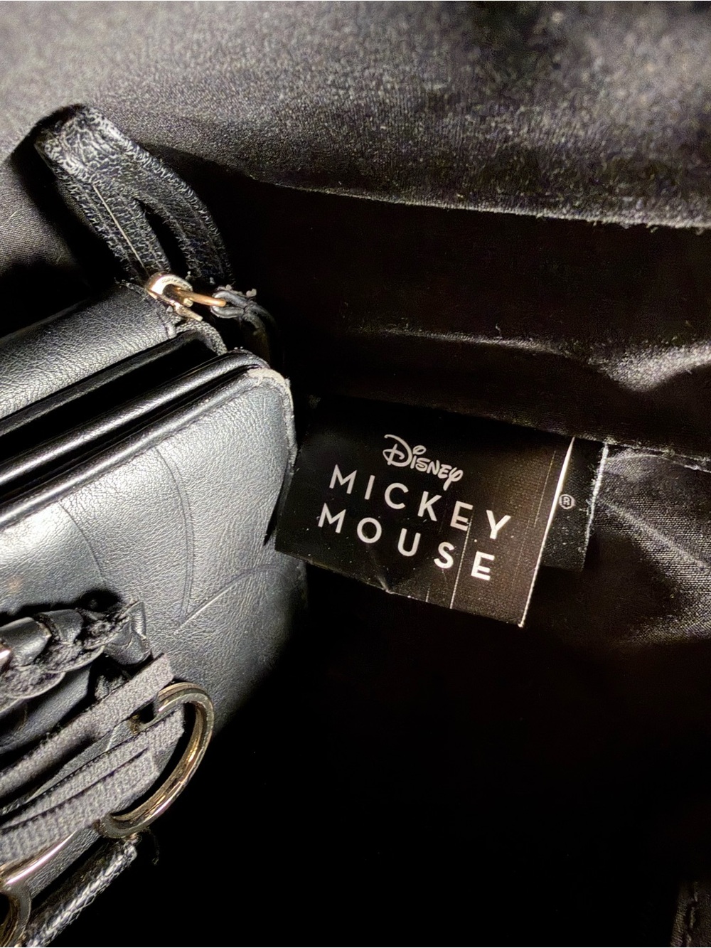 Disney Black Faux-Leather Mickey Tote and Wallet Set with White Accents - Picture 2 of 14